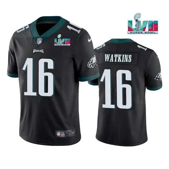 Men & Women & Youth Philadelphia Eagles #16 Quez Watkins Black Super Bowl LVII Vapor Untouchable Limited Stitched Jersey->philadelphia eagles->NFL Jersey